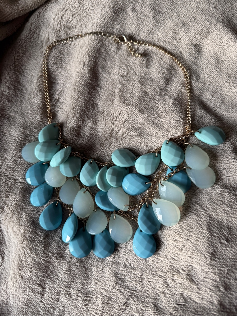 Turquoise Teardrop Cluster Necklace - Women Jewelry